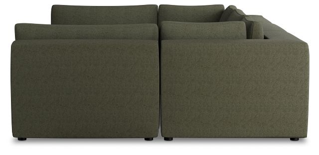 Destin Sutton Green Fabric 6-piece Pit Sectional