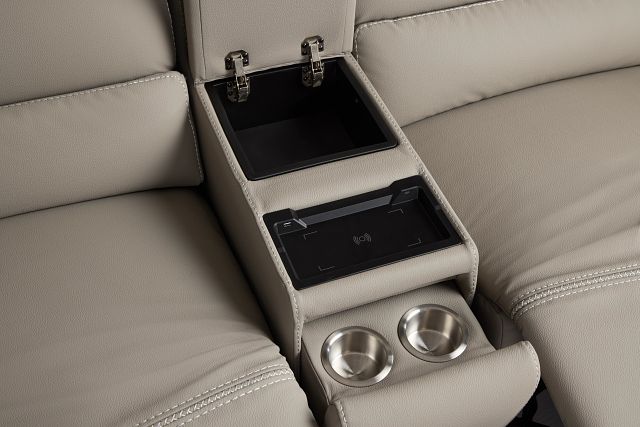 Jett Gray Micro Large Triple Power Reclining Two-arm Sectional