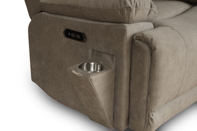 Benson Beige Micro Power Recliner
