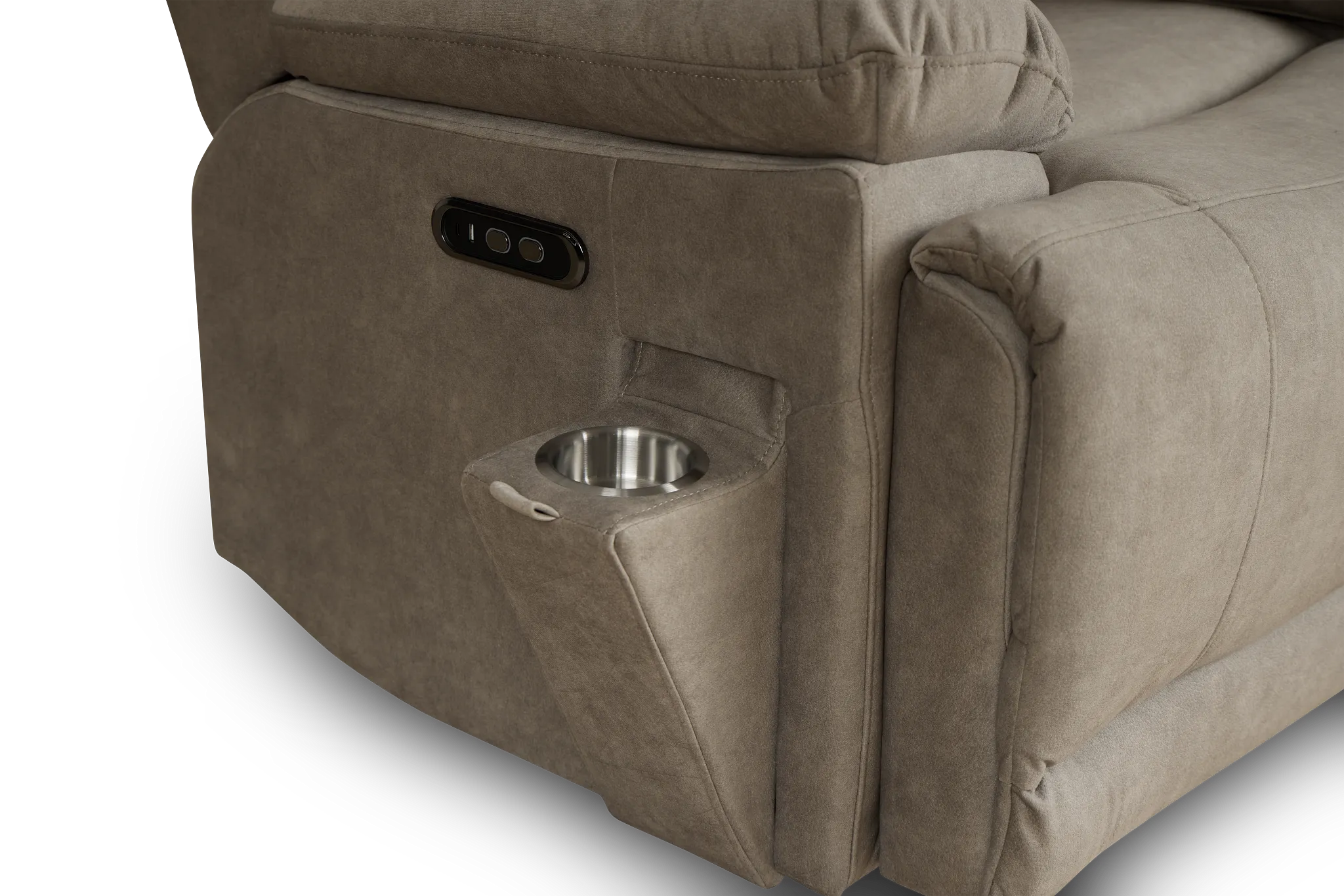 Benson Beige Micro Power Recliner