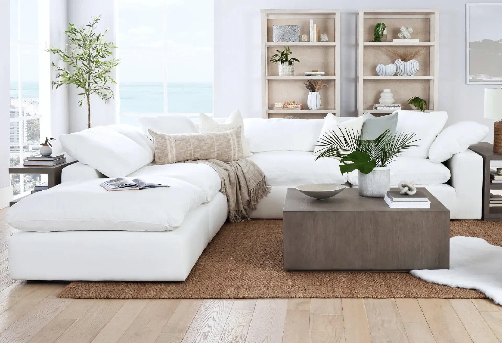 Spotlight: Why we love Nixon White Fabric 4-Piece Modular Sectional