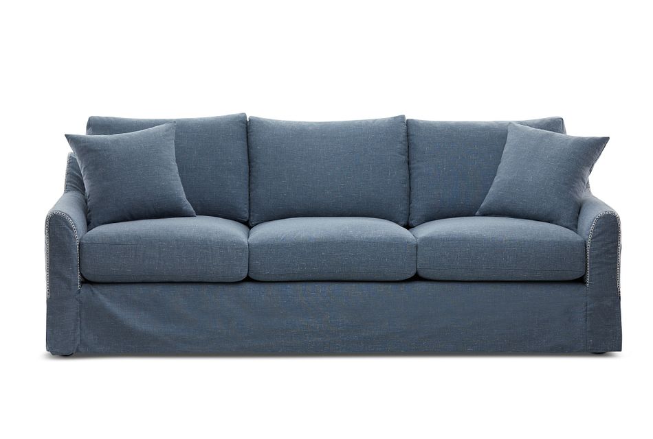 Madelyn Blue Fabric Sofa Living Room Sofas City Furniture Madelyn Blue Fabric Sofa Living Room