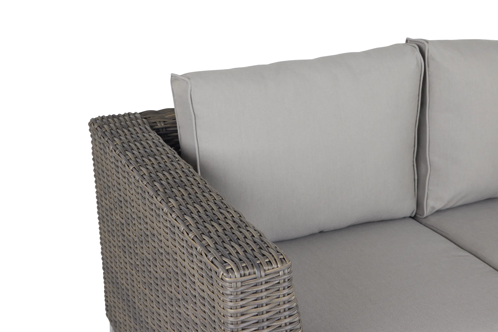 Tulum Gray Woven Loveseat W/ Cushion