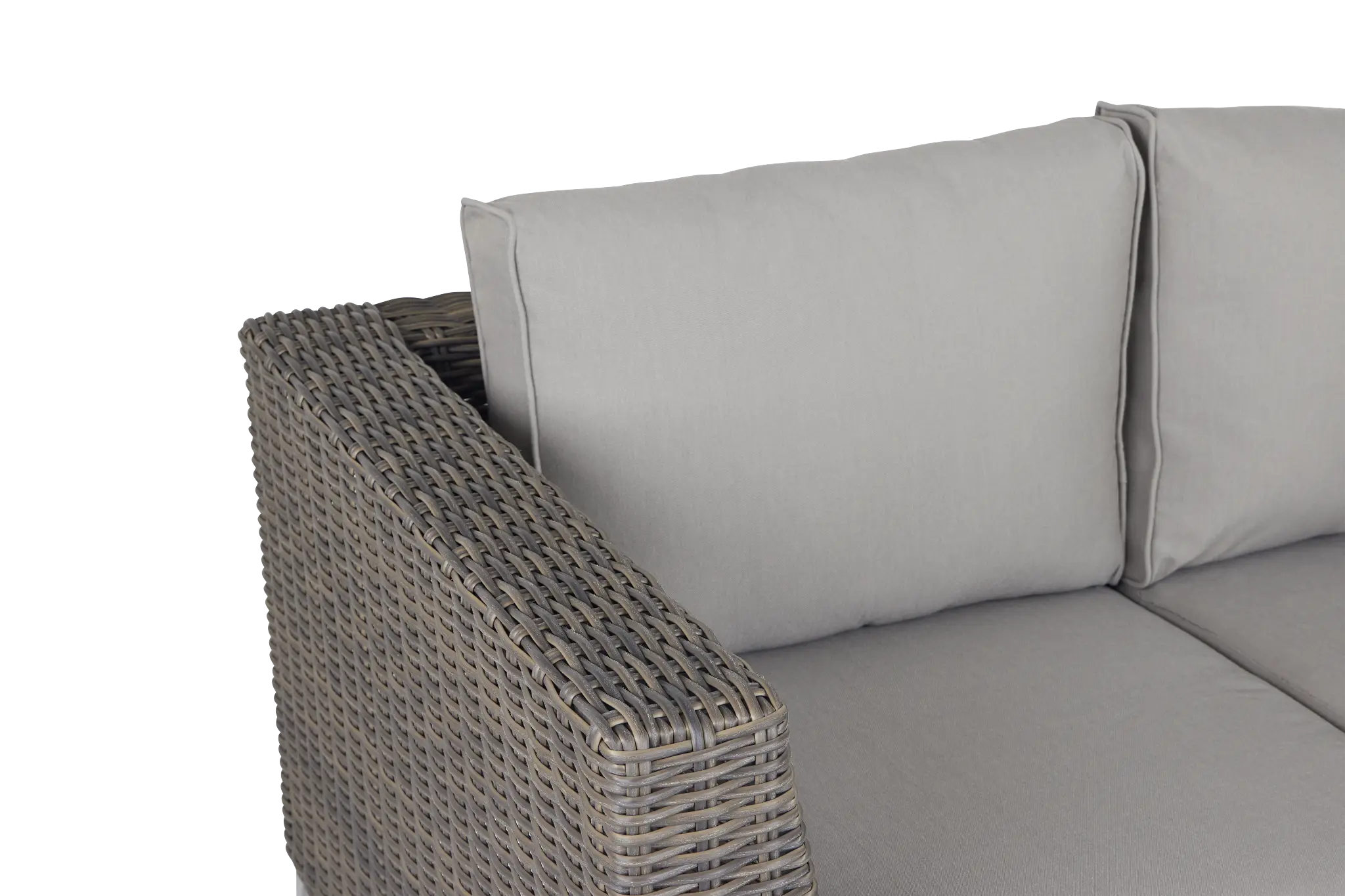 Tulum Gray Woven Loveseat W/ Cushion Tulum Gray Woven Loveseat W/ Cushion