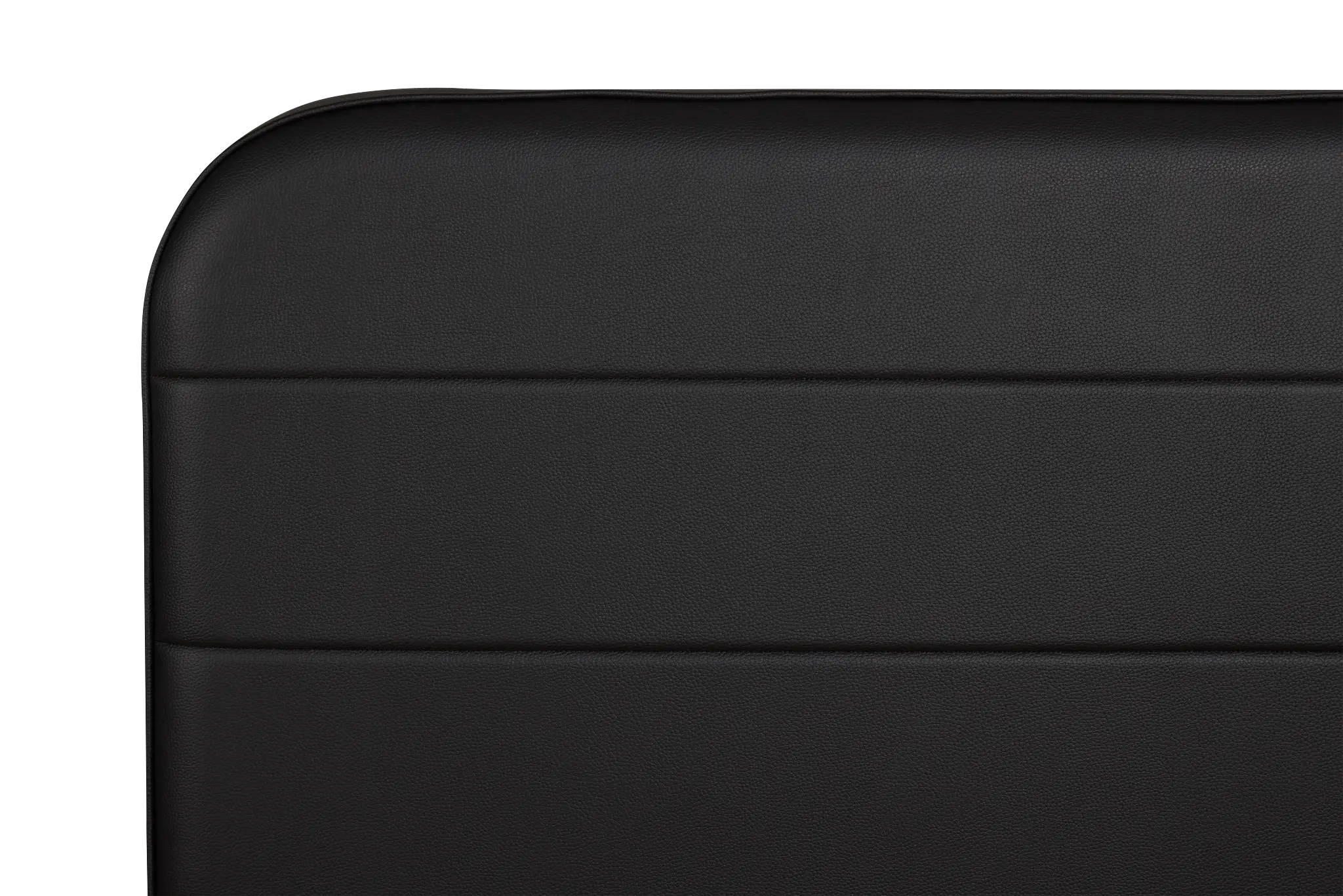 Doral Black Curved Upholstered Platform Bed Doral Black Curved Upholstered Platform Bed