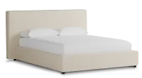Grayton Merino Light Beige 44" Upholstered Platform Bed