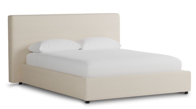 Grayton Merino Light Beige 44" Upholstered Platform Bed
