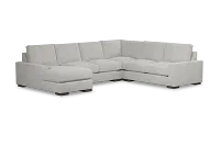 Edgewater Elevation Khaki Medium Left Chaise Sectional