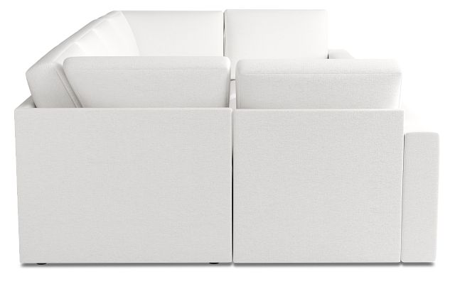 Citymod White Fabric 8-piece Pit Sectional