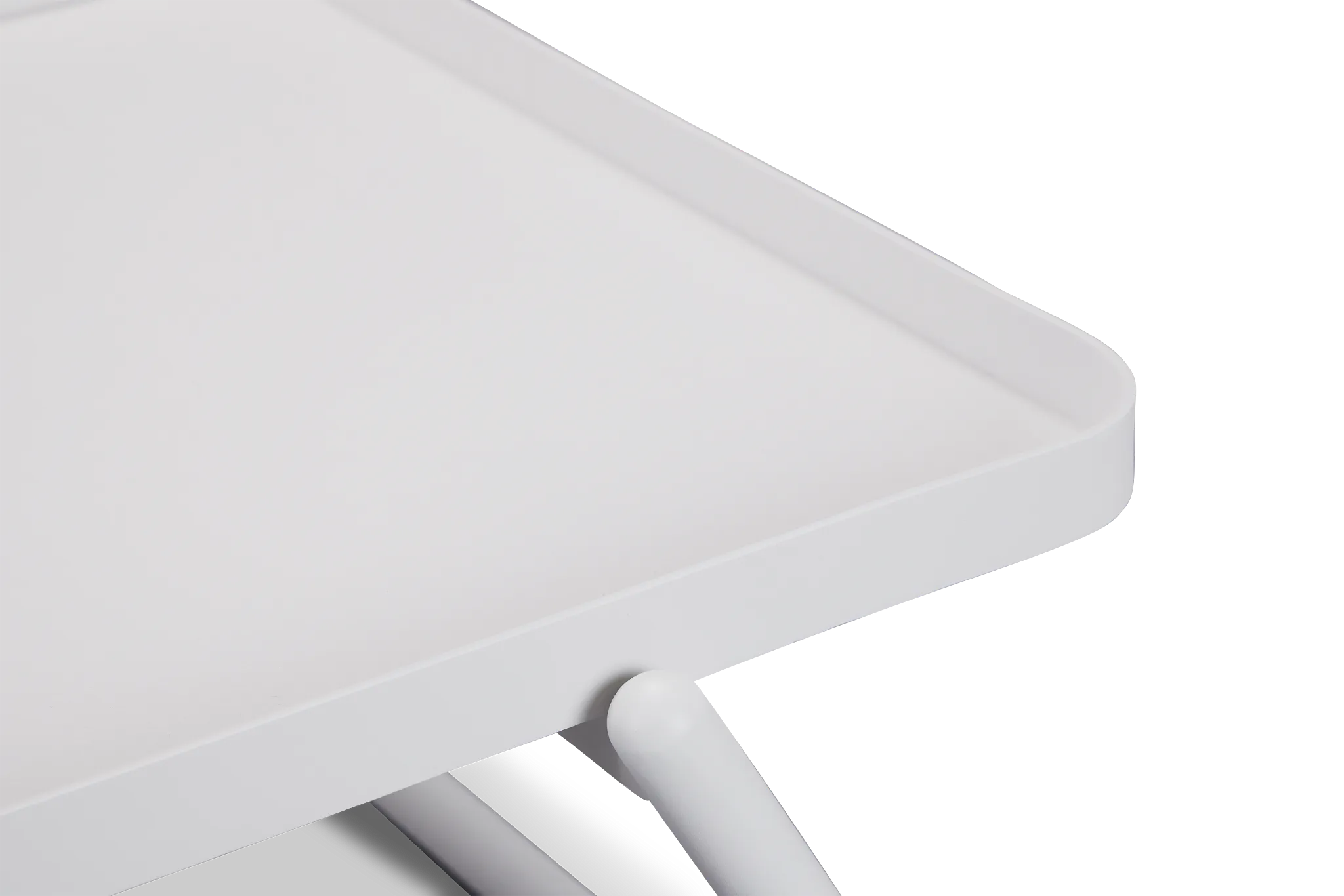 Tortuga White Rect End Table