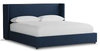 Captiva Peyton Dark Blue 48" Upholstered Shelter Bed