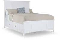 Heron Cove White Panel Storage Bed