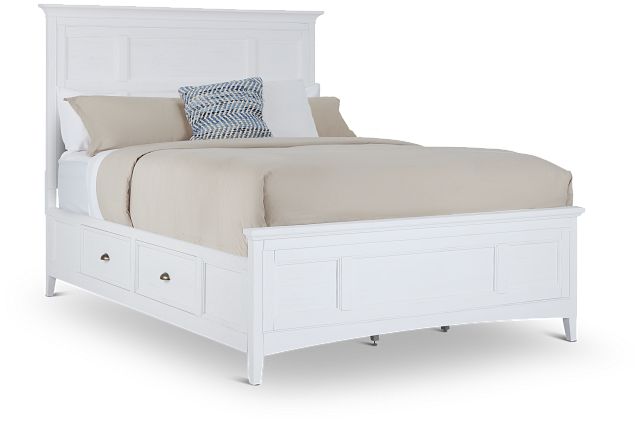 Heron Cove White Panel Storage Bed