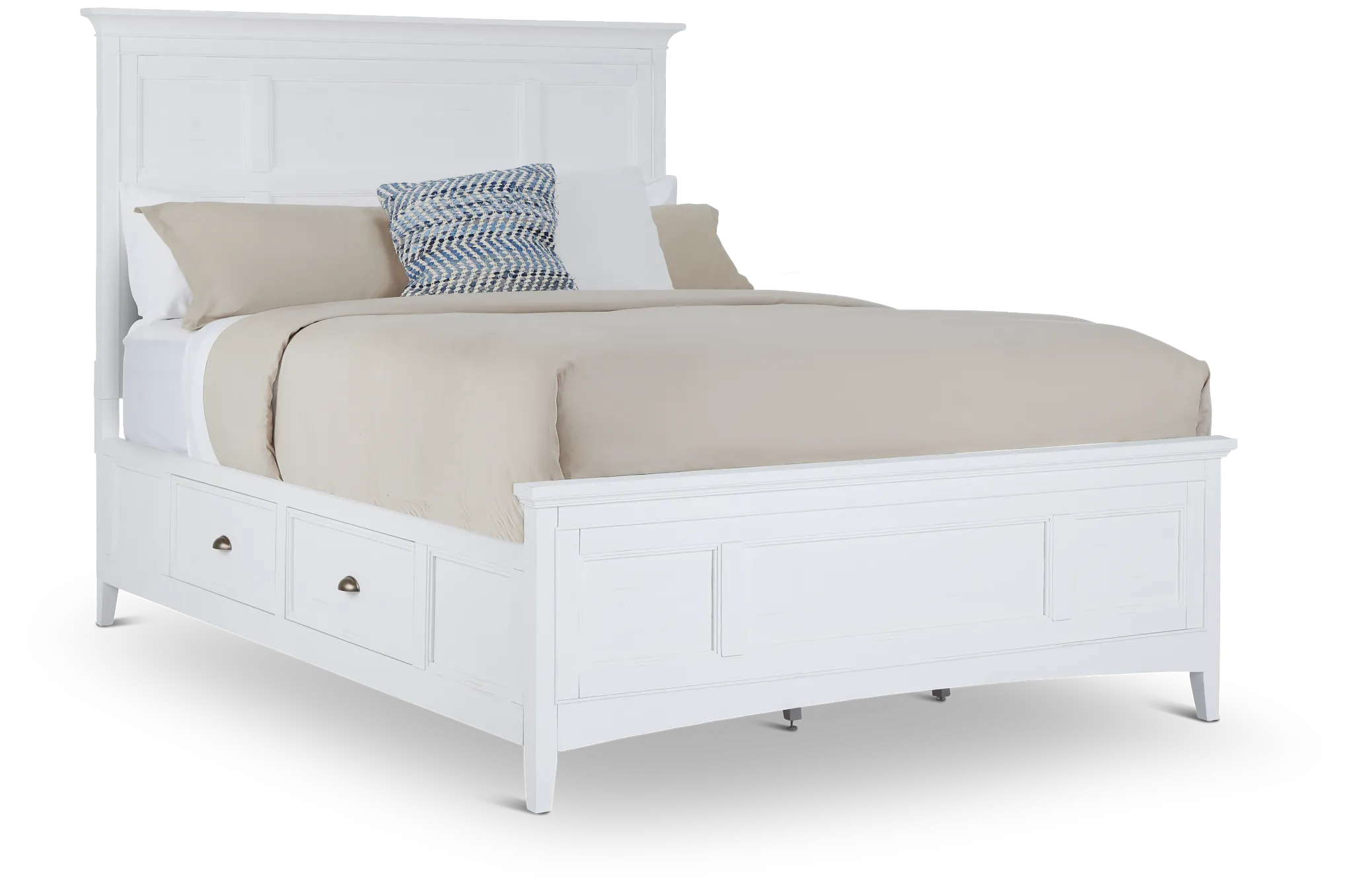 Heron Cove White Panel Storage Bed