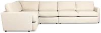 Maxwell Light Gray Fabric Medium Two-arm Sectional