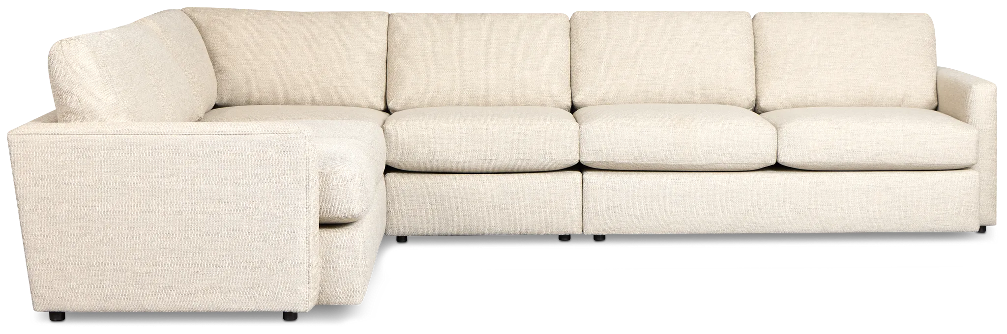 Maxwell Light Gray Fabric Medium Two-arm Sectional