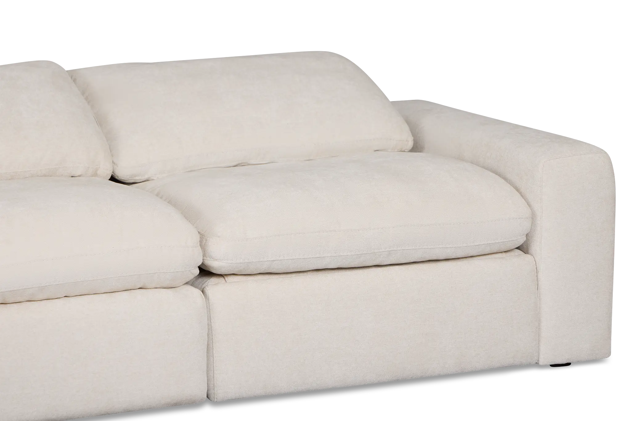 Drift Light Beige Fabric Small Left Bumper Power Reclining Sectional Drift Light Beige Fabric Small Left Bumper Power Reclining Sectional