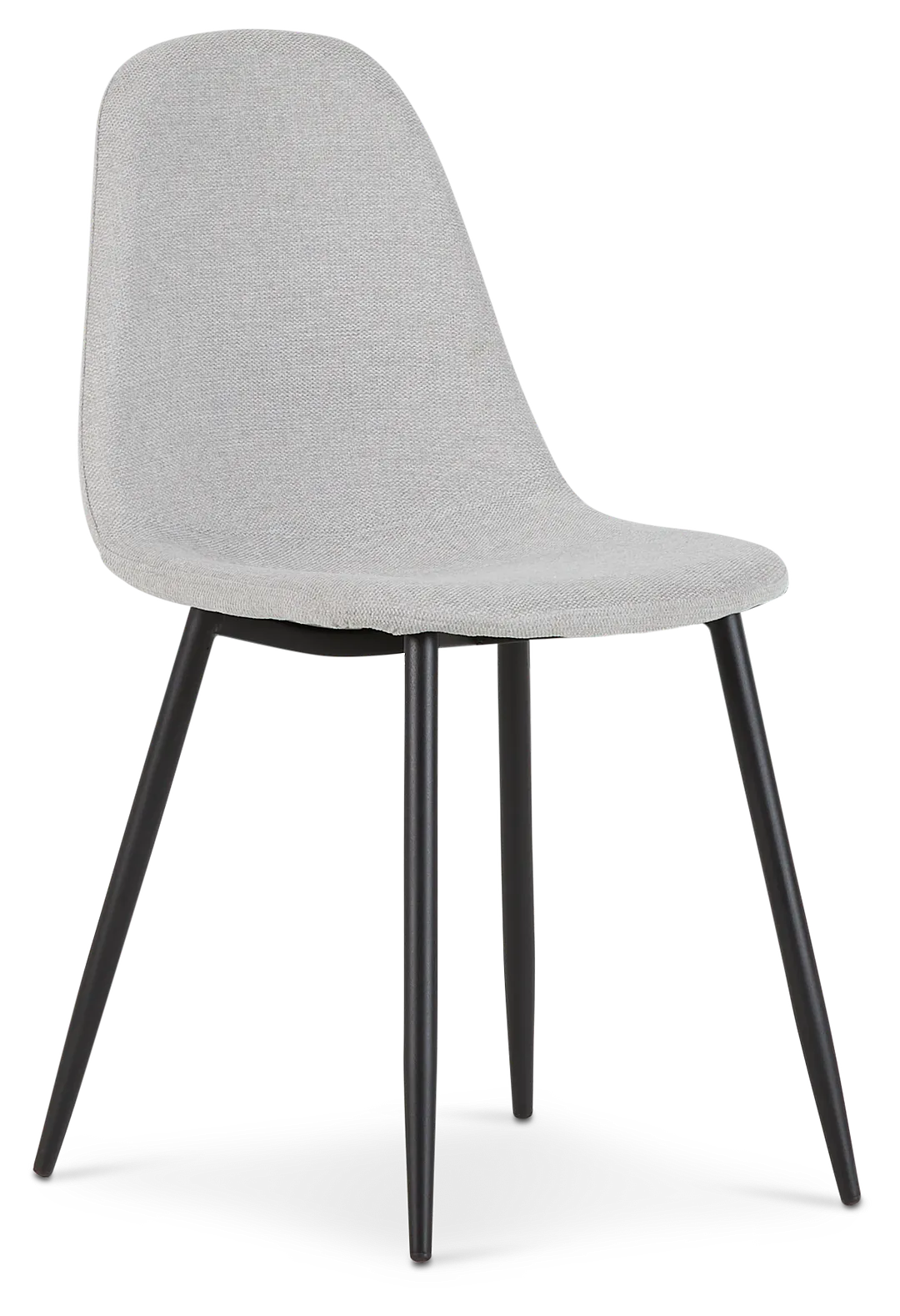 Havana Light Gray Upholstered Side Chair W/ Black Legs