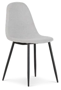 Havana Light Gray Upholstered Side Chair W/ Black Legs