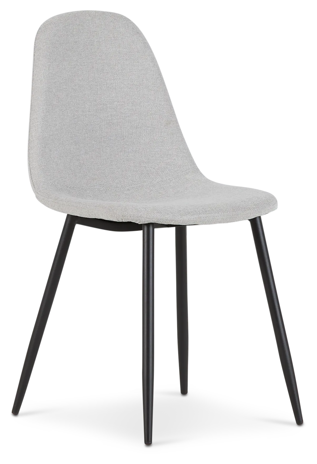 Havana Light Gray Upholstered Side Chair W/ Black Legs
