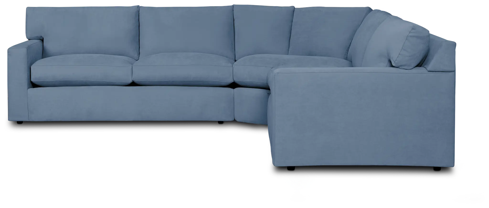 Hudson Blue Fabric Small 2-arm Wedge Sectional Hudson Blue Fabric Small 2-arm Wedge Sectional