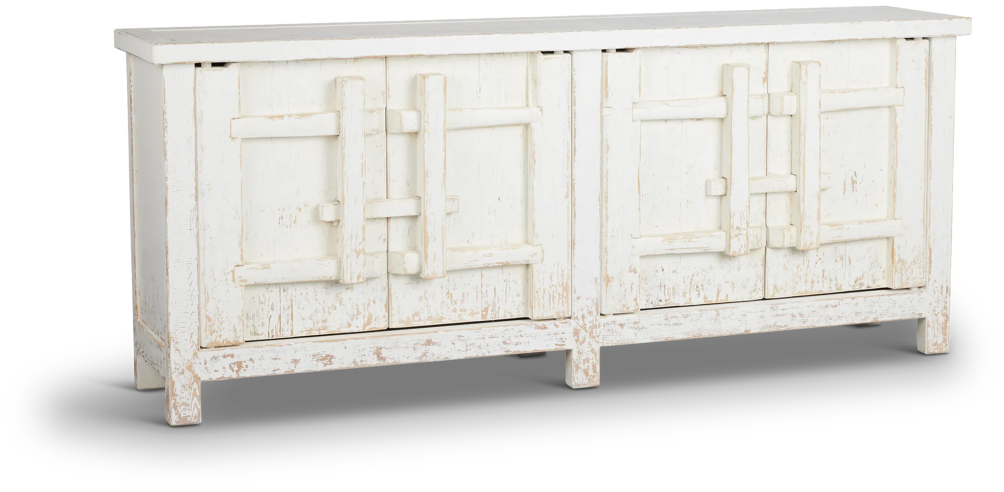 Theo White Four-door Cabinet