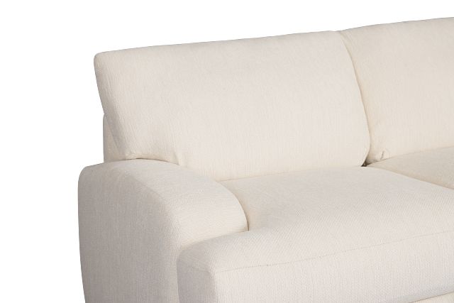 Alpha White Fabric Sofa