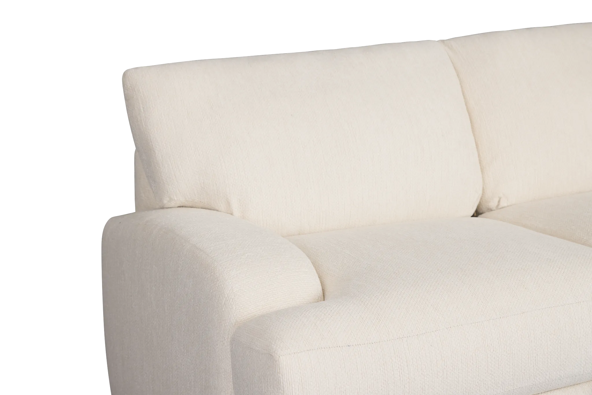Alpha White Fabric Sofa