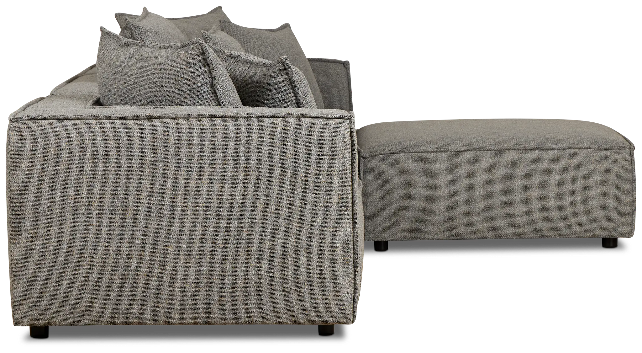 Tatum Gray Fabric 4-piece Bumper Sectional Tatum Gray Fabric 4-piece Bumper Sectional