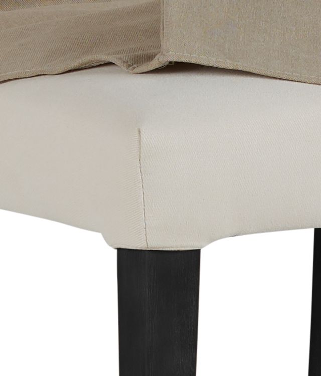 Destination Beige Short Slipcover Chair With Dark-tone Leg (5)