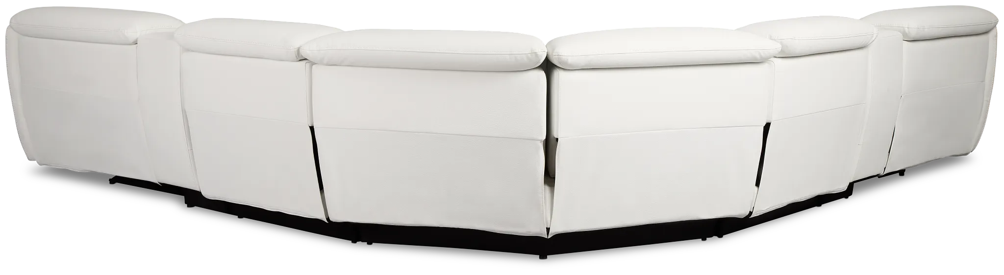 Jett White Micro Large Dual Power Reclining Two-arm Sectional