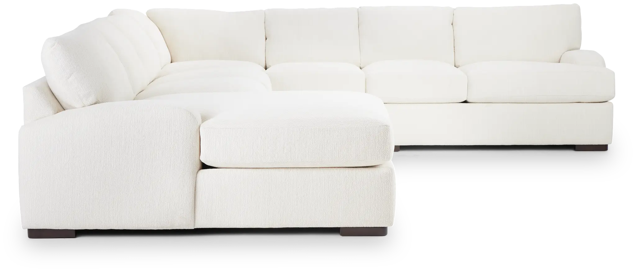 Alpha White Fabric Large Left Chaise Sectional Alpha White Fabric Large Left Chaise Sectional