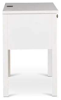 Charleston White 3-drawer Desk