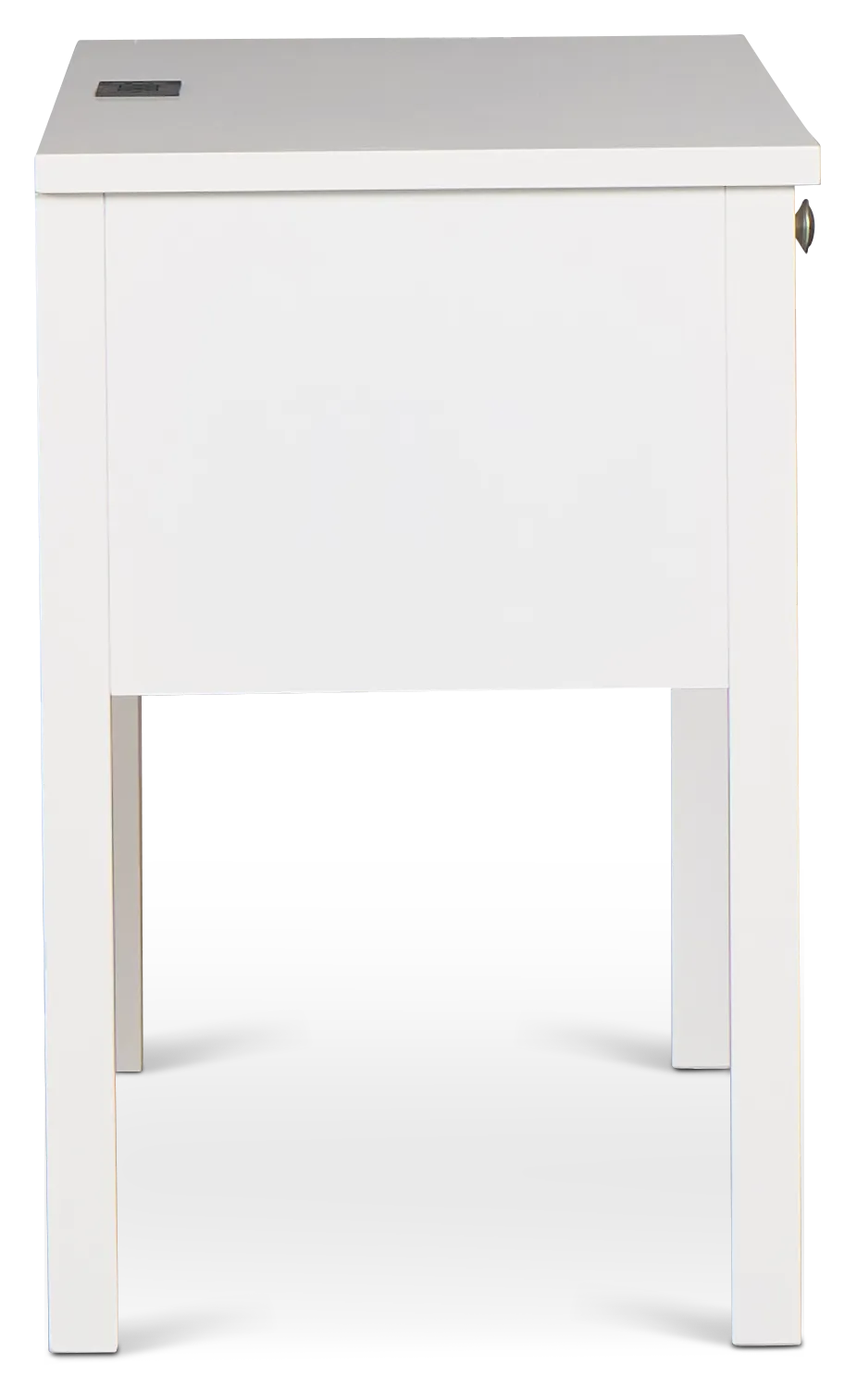 Charleston White 3-drawer Desk