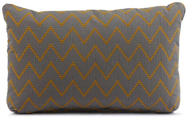 Lulu Gray Lumbar Accent Pillow