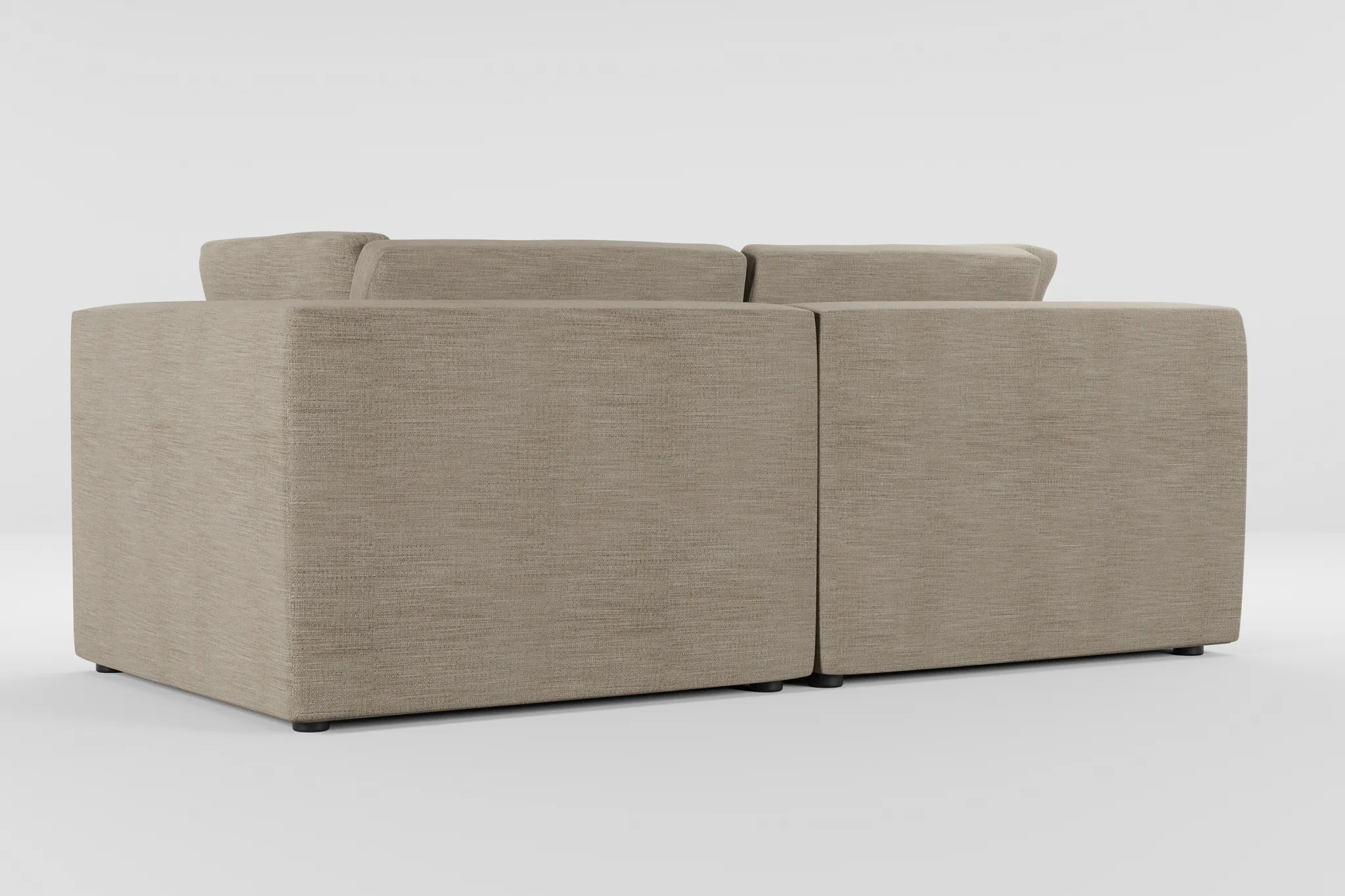 Destin Victory Taupe Fabric 2-piece Modular Sofa