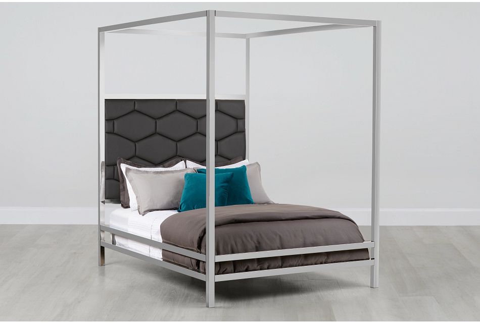 Cortina Gray Canopy Bed