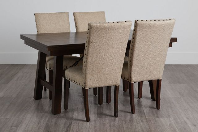 Jax Beige Rect Table & 4 Upholstered Chairs (0)