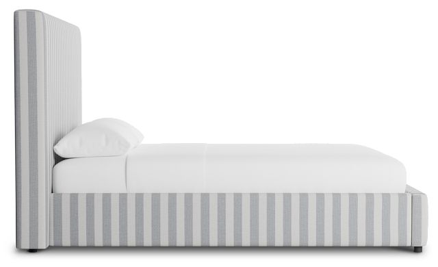 Grayton Sea Lane Light Gray 54" Upholstered Platform Bed