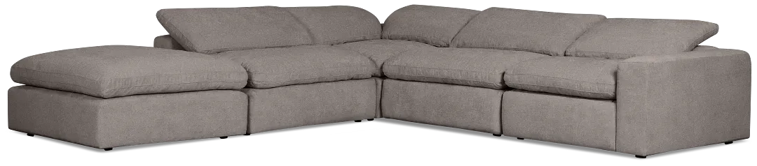 Drift Dark Gray Fabric Medium Left Bumper Power Sectional