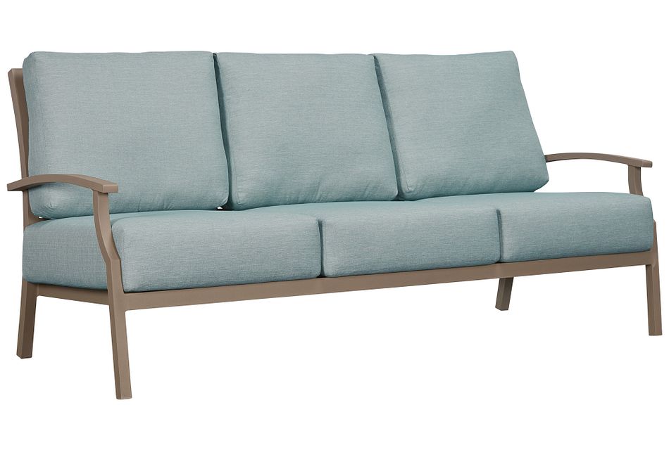 Raleigh Teal Aluminum Sofa