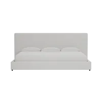 Grayton Delray Pewter 54" Upholstered Platform Bed