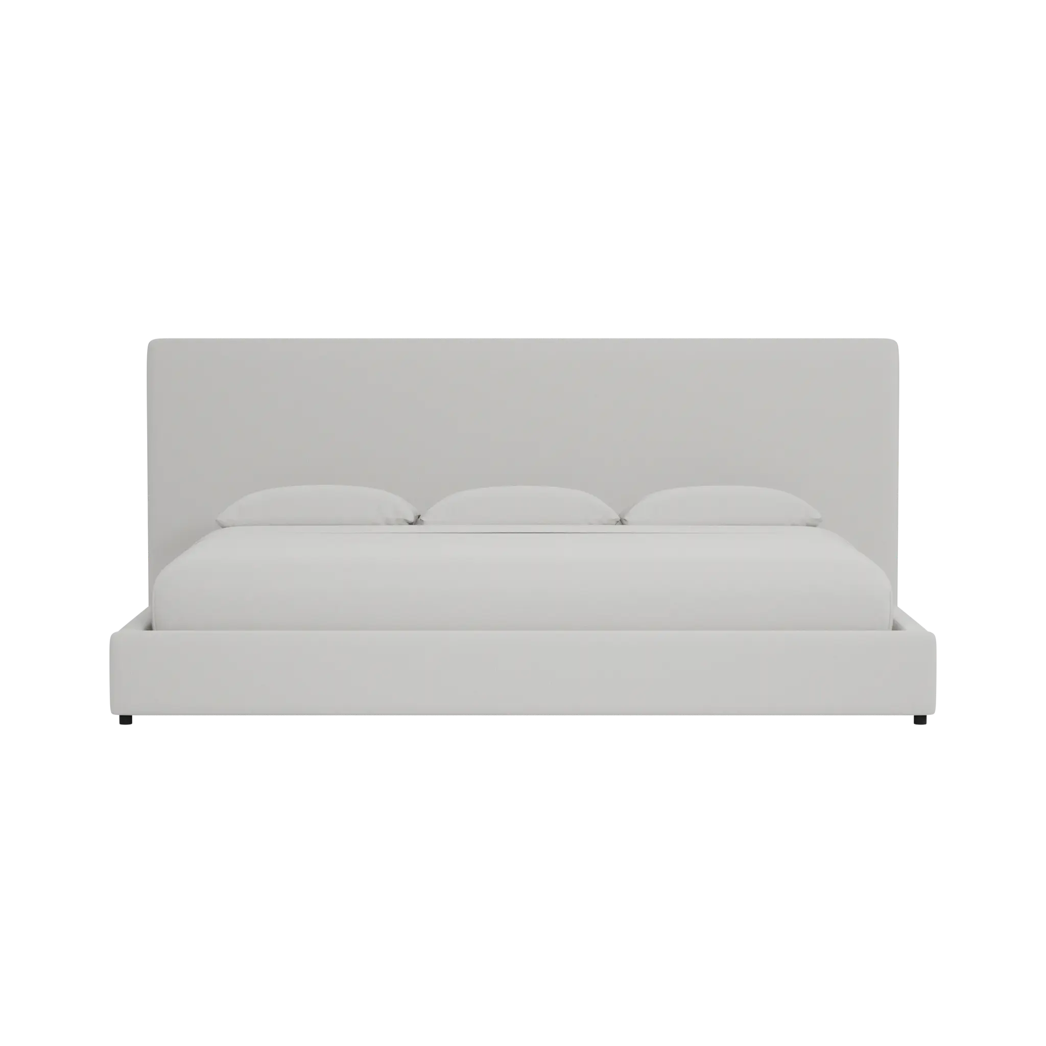 Grayton Delray Pewter 54" Upholstered Platform Bed Grayton Delray Pewter 54" Upholstered Platform Bed