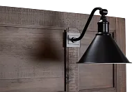 Heron Cove Mid Tone Panel Headboard With Lights