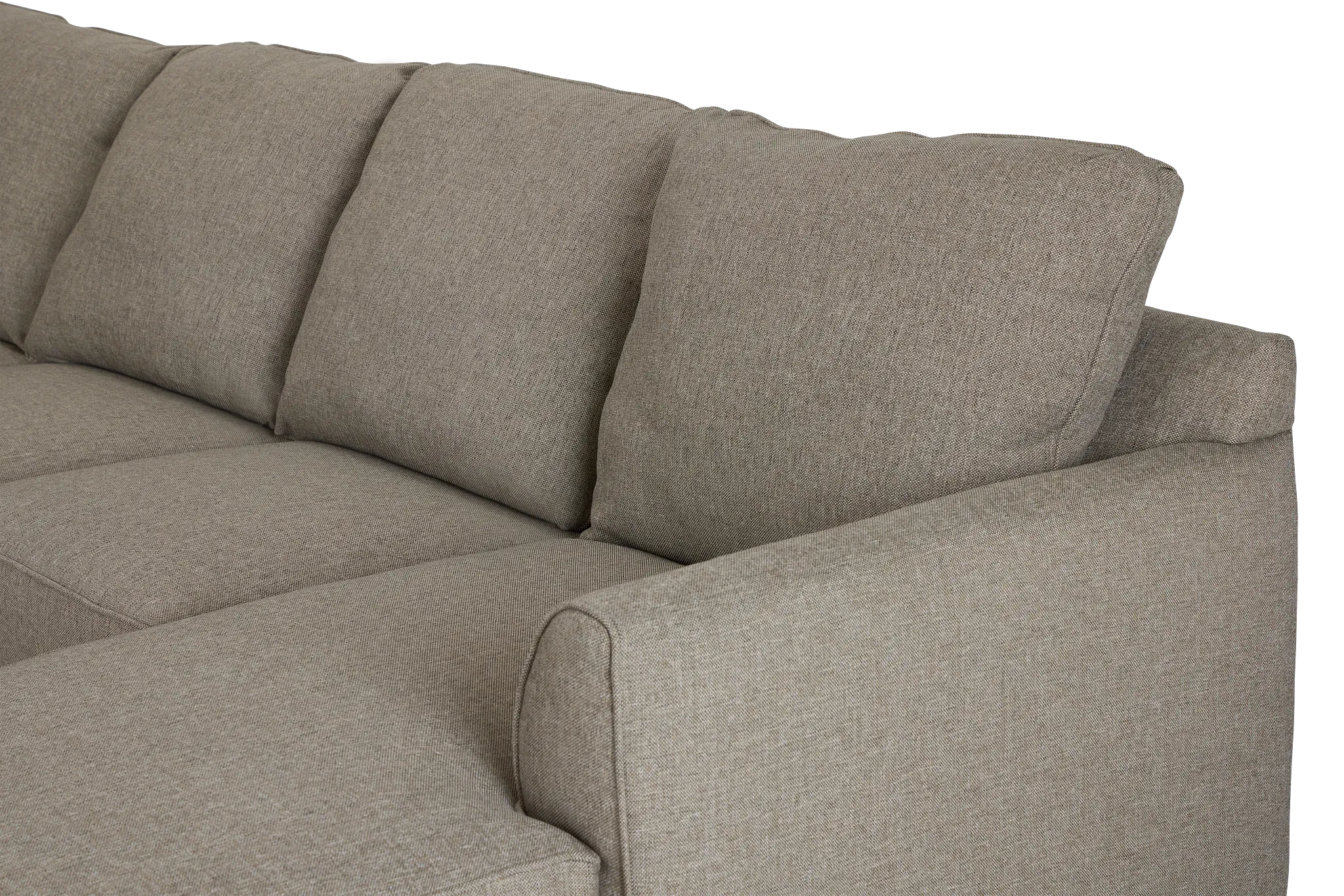 Asheville Brown Fabric Medium Right Chaise Sectional
