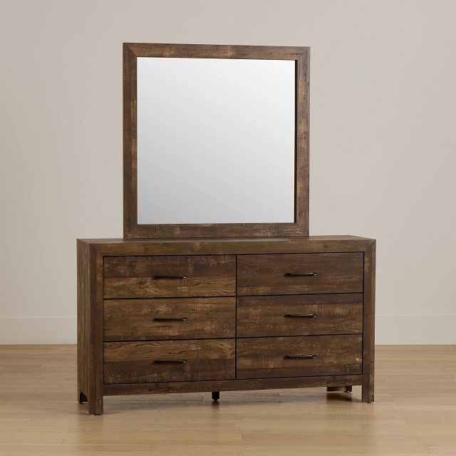 Ollie Dark Tone Dresser & Mirror