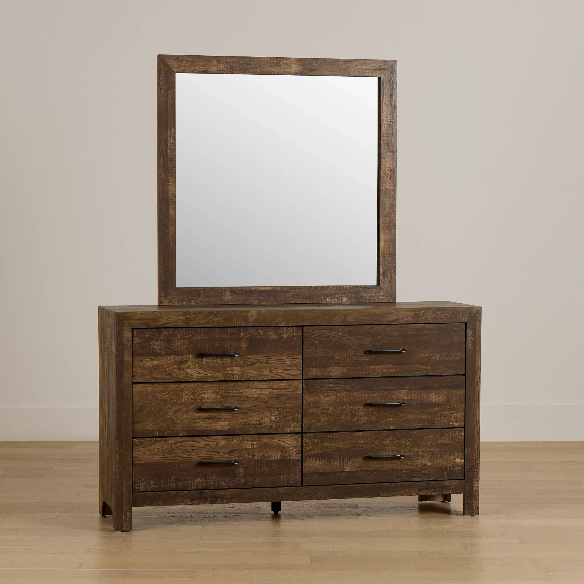 Ollie Dark Tone Dresser & Mirror Ollie Dark Tone Dresser & Mirror