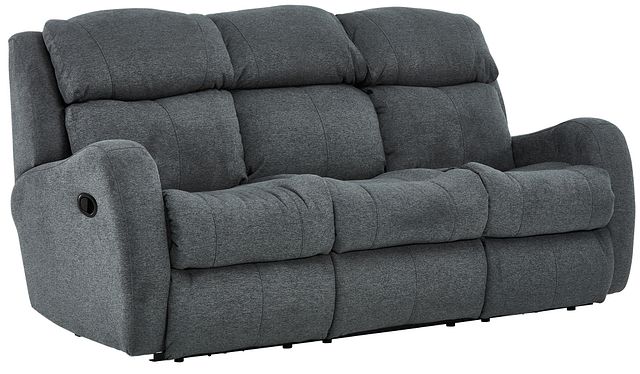 Finn Gray Fabric Reclining Sofa (1)