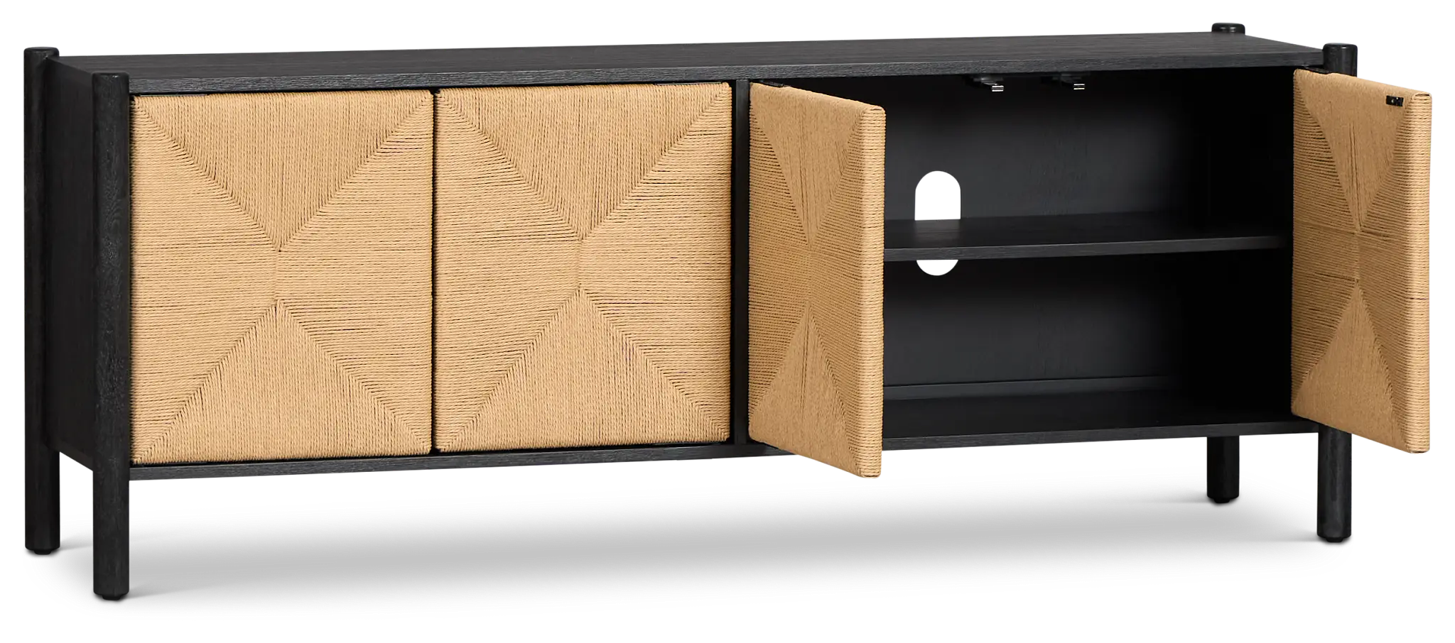 Santorini Black 71" Tv Stand Santorini Black 71" Tv Stand