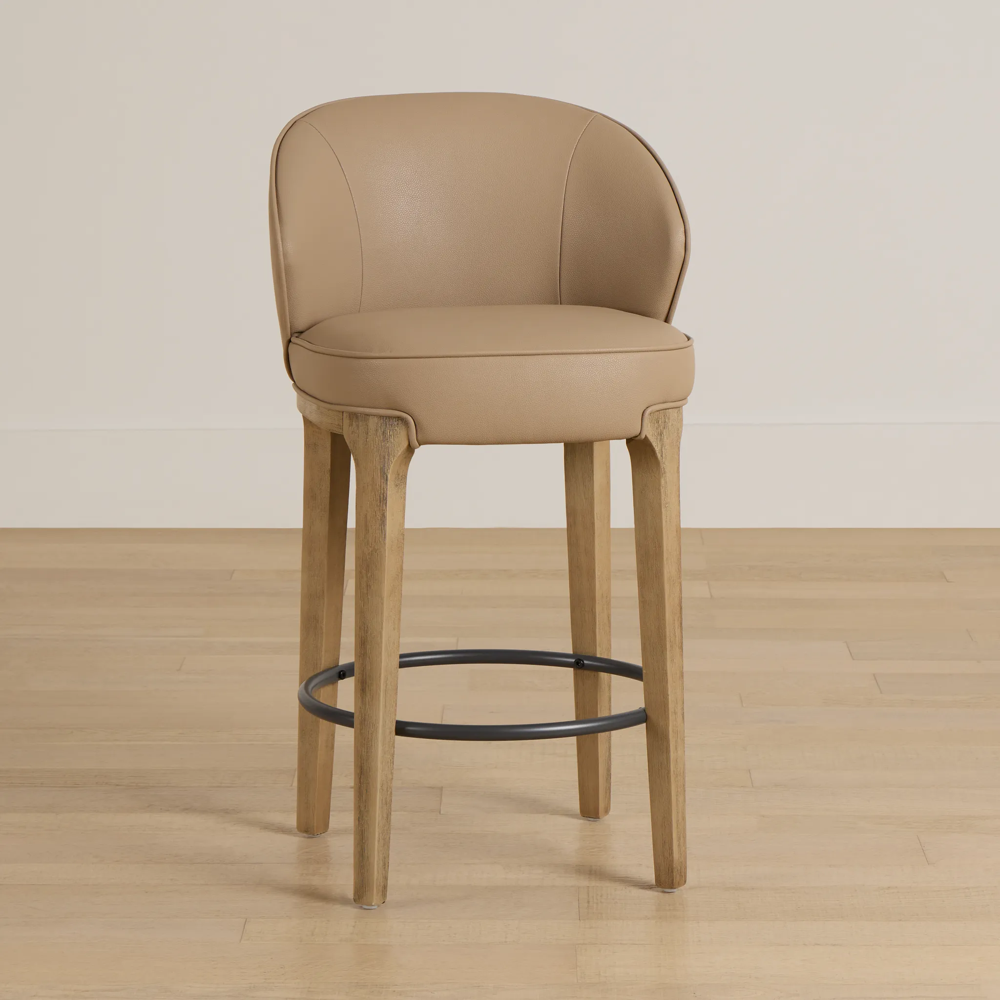 Libby Taupemicro 24" Upholstered Barstool